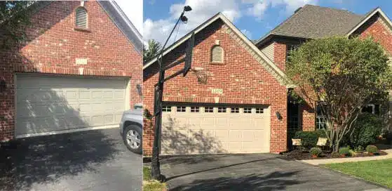 garage door repair in elgin il before and after image